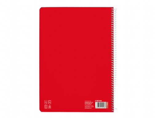 Cuaderno espiral Liderpapel Din A4 pautaguia tapa dura 80h 90 gr cuadro 171804, imagen 4 mini