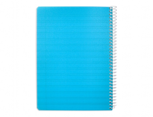 Cuaderno espiral Liderpapel Din A5 pautaguia tapa plastico 80h 90gr cuadro pautado 171417, imagen 4 mini