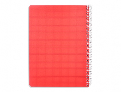 Cuaderno espiral Liderpapel Din A5 pautaguia tapa plastico 80h 90gr cuadro pautado 171418, imagen 4 mini