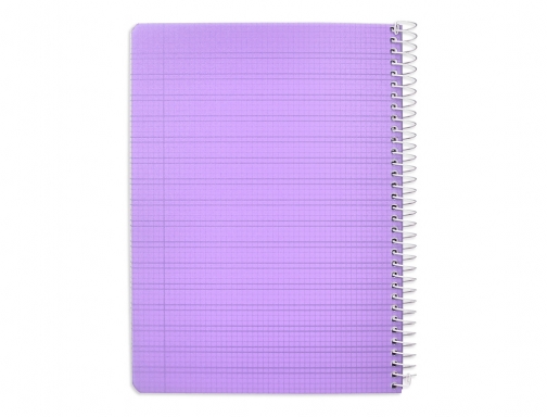 Cuaderno espiral Liderpapel Din A5 pautaguia tapa plastico 80h 90gr cuadro pautado 171420, imagen 4 mini