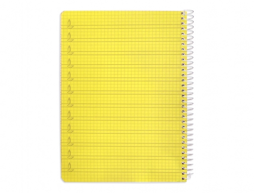 Cuaderno espiral Liderpapel Din A5 pautaguia tapa plastico 80h 90gr cuadro pautado 171421, imagen 4 mini