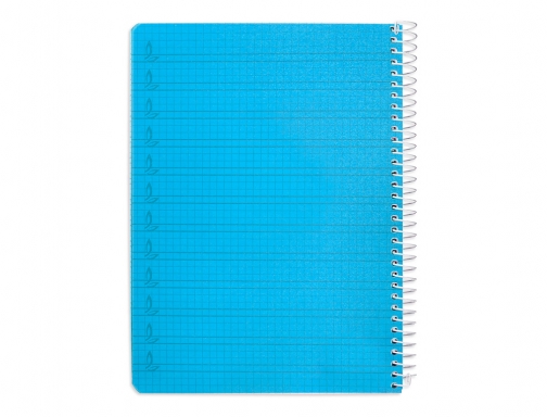 Cuaderno espiral Liderpapel Din A5 pautaguia tapa plastico 80h 90gr cuadro pautado 171422, imagen 4 mini