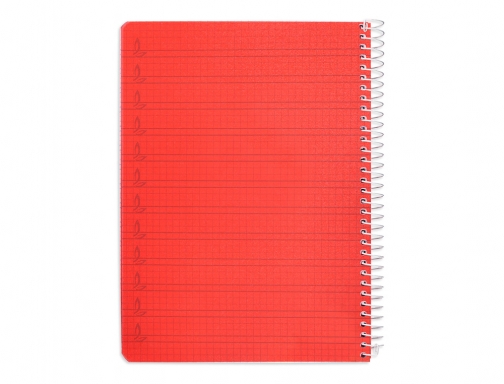 Cuaderno espiral Liderpapel Din A5 pautaguia tapa plastico 80h 90gr cuadro pautado 171423, imagen 4 mini