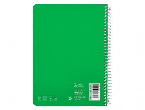 Cuaderno espiral Liderpapel Din A5 witty tapa dura 80h 90gr cuadro 4mm 172259, imagen 2 mini