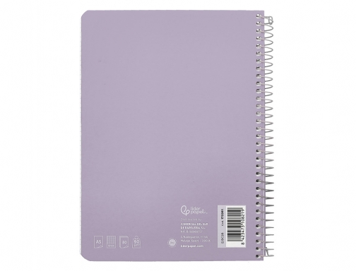 Cuaderno espiral Liderpapel Din A5 witty tapa dura 80h 90gr cuadro 4mm 172261, imagen 2 mini