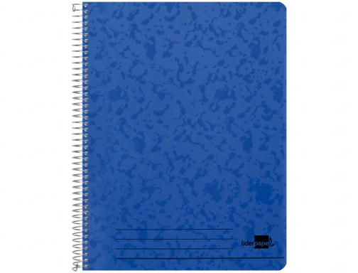 Cuaderno espiral Liderpapel folio 100h cuadro 4mm tapa azul con margen 70 27781, imagen 2 mini