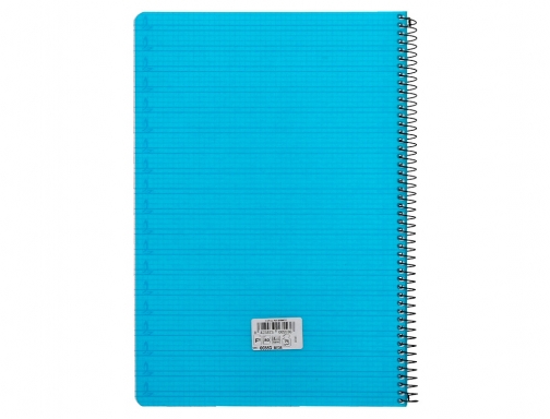 Cuaderno espiral Liderpapel folio pautaguia tapa plastico 80h 75gr cuadro pautado 4mm 06553, imagen 4 mini