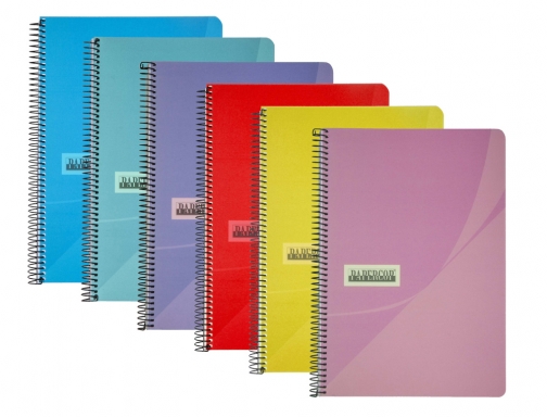 Cuaderno espiral Papercop cuarto tapa plastico 80h 90 gr rayado horizontal con 63834, imagen 2 mini