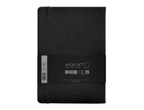 Cuaderno con gomilla Antartik notes tapa dura A5 hojas puntos negro 100 TW06, imagen 4 mini