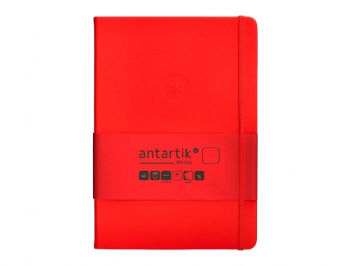 Cuaderno con gomilla Antartik notes tapa dura A5 hojas lisas rojo 100 TW29, imagen 3 mini