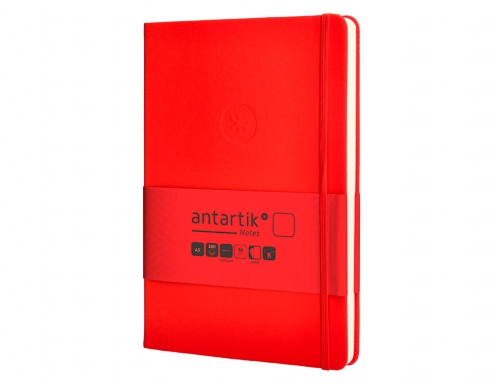 Cuaderno con gomilla Antartik notes tapa dura A5 hojas lisas rojo 100 TW29, imagen 5 mini