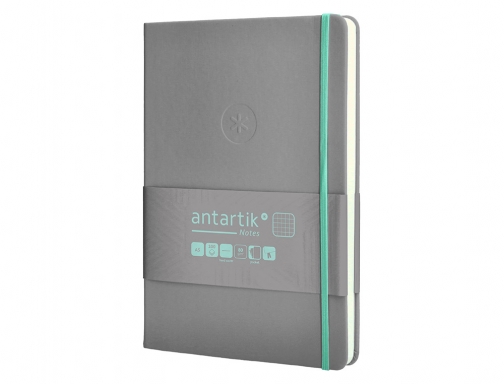 Cuaderno con gomilla Antartik notes tapa dura A5 hojas cuadricula gris y TX17, imagen 5 mini