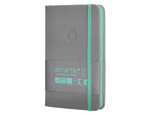 Cuaderno con gomilla Antartik notes tapa dura A6 hojas cuadricula gris y TX20, imagen 5 mini