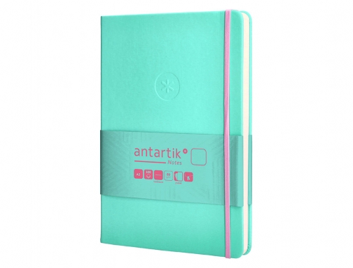 Cuaderno con gomilla Antartik notes tapa dura A5 hojas lisas rosa y TX26, imagen 5 mini