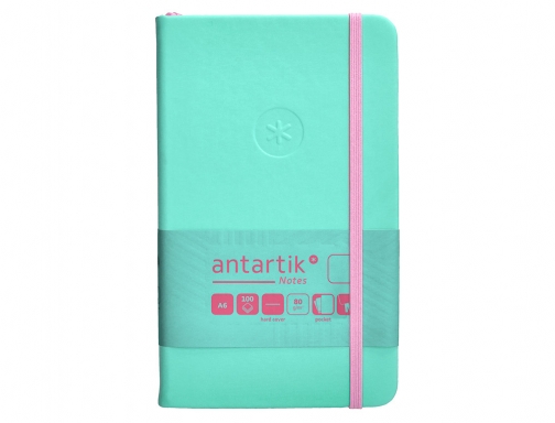 Cuaderno con gomilla Antartik notes tapa dura A6 hojas lisas rosa y TX30, imagen 3 mini