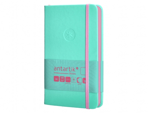 Cuaderno con gomilla Antartik notes tapa dura A6 hojas lisas rosa y TX30, imagen 5 mini