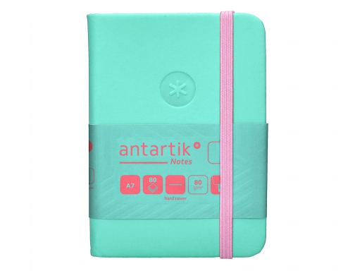 Cuaderno con gomilla Antartik notes tapa dura A7 hojas lisas rosa y TX33, imagen 3 mini