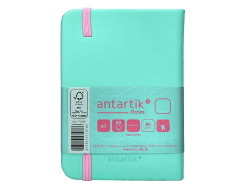 Cuaderno con gomilla Antartik notes tapa dura A7 hojas lisas rosa y TX33, imagen 4 mini