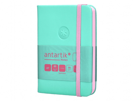 Cuaderno con gomilla Antartik notes tapa dura A7 hojas lisas rosa y TX33, imagen 5 mini