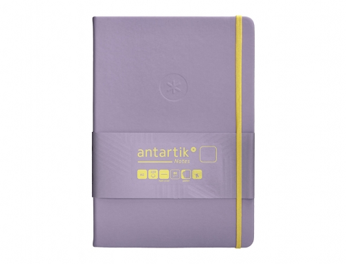 Cuaderno con gomilla Antartik notes tapa dura A5 hojas lisas morado y TX38, imagen 3 mini