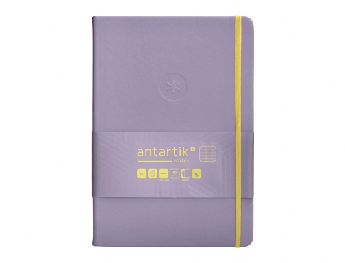 Cuaderno con gomilla Antartik notes tapa dura A5 hojas cuadricula morado y TX41, imagen 3 mini