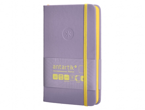 Cuaderno con gomilla Antartik notes tapa dura A6 hojas lisas morado y TX42, imagen 5 mini