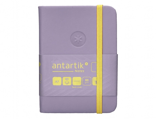 Cuaderno con gomilla Antartik notes tapa dura A7 hojas lisas morado y TX45, imagen 3 mini