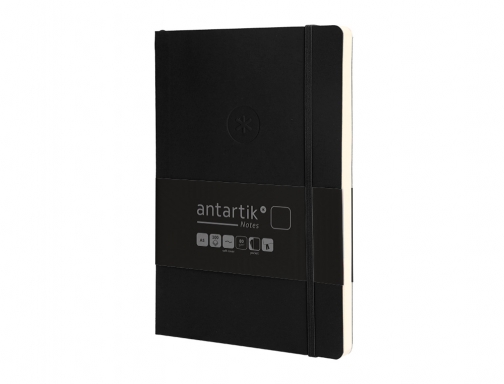 Cuaderno con gomilla Antartik notes tapa blanda A5 hojas lisas negro 80 TX46, imagen 5 mini