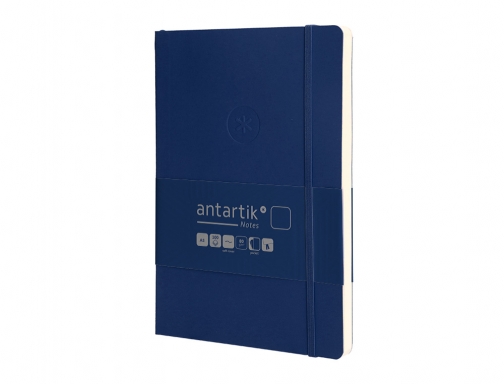 Cuaderno con gomilla Antartik notes tapa blanda A5 hojas lisas azul marino TX53, imagen 5 mini