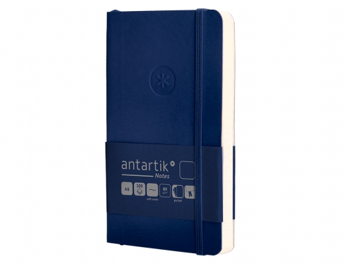 Cuaderno con gomilla Antartik notes tapa blanda A6 hojas lisas azul marino TX57, imagen 5 mini