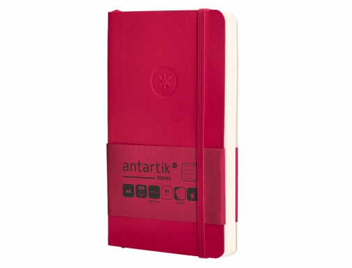 Cuaderno con gomilla Antartik notes tapa blanda A6 rayas burdeos 100 hojas TX79, imagen 5 mini