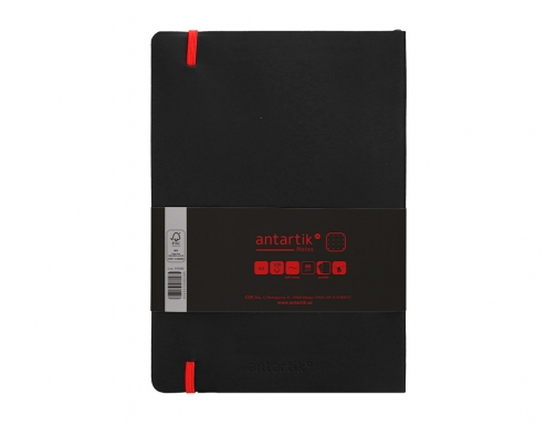 Cuaderno con gomilla Antartik notes tapa blanda A5 hojas puntos negro y TY04, imagen 4 mini