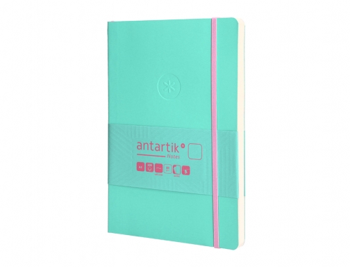 Cuaderno con gomilla Antartik notes tapa blanda A5 hojas lisas rosa y TY17, imagen 5 mini