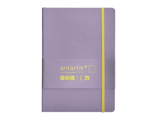 Cuaderno con gomilla Antartik notes tapa blanda A5 hojas cuadricula morado y TY27, imagen 3 mini