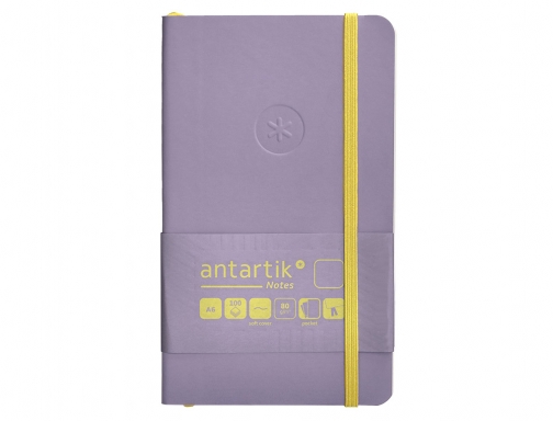 Cuaderno con gomilla Antartik notes tapa blanda A6 hojas lisas morado y TY28, imagen 3 mini