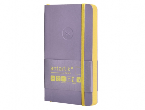 Cuaderno con gomilla Antartik notes tapa blanda A6 hojas lisas morado y TY28, imagen 5 mini