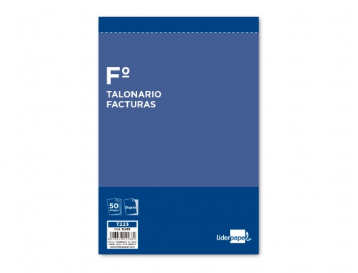 Talonario Liderpapel facturas folio original y copia t223 con i. V. A.12433, imagen 2 mini