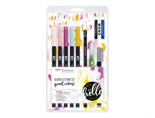 Set de caligrafia Tombow blended lettering good vibes 9 piezas BSFH2, imagen 2 mini