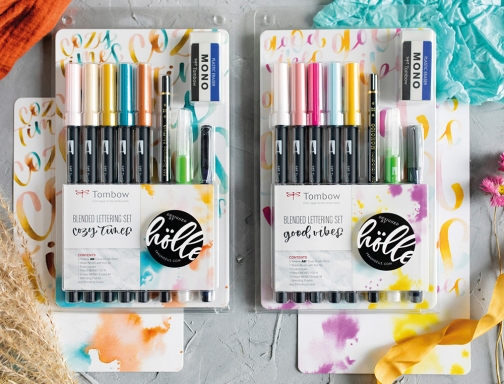 Set de caligrafia Tombow blended lettering good vibes 9 piezas BSFH2, imagen 3 mini