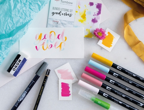 Set blended lettering Tombow good vibes 9 piezas BSFH2, imagen 4 mini