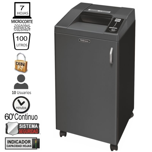 Destructora Fellowes 3250HS Nivel P-7 microcorte, imagen 3 mini