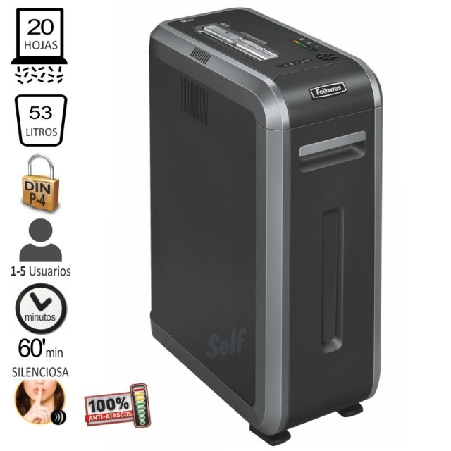 Destructora Fellowes 125Ci, uso continuo, profesional, imagen 3 mini