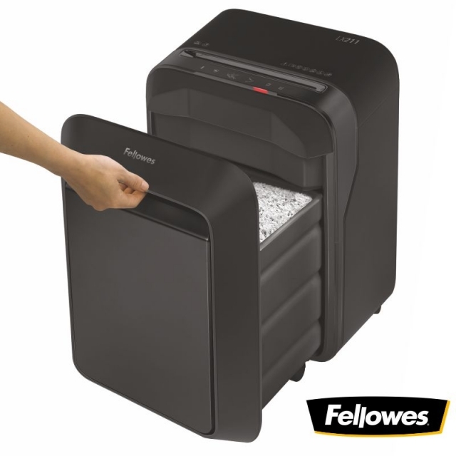 Fellowes LX211, destructora microcorte P-5, 15 hj. negro, imagen 2 mini