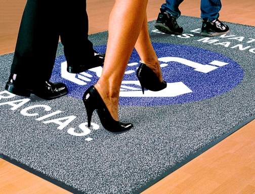 Alfombra para suelo de paso novus lavate las manos gracias fondo gris Novus dahle JJ47853E, imagen 4 mini