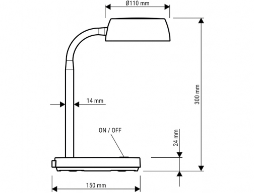 Lampara de escritorio Maul led abby color blanco 155x320x155 mm 8200702, imagen 2 mini