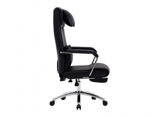 Silla Qconnect direccion ravenna simil piel base de metal alt max 1300 KF14200 , negro, imagen 3 mini