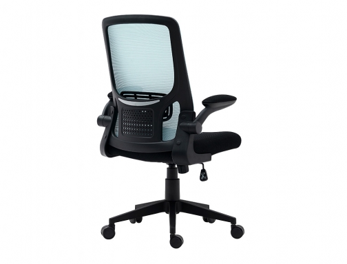 Silla Qconnect oficina alba malla base de metal alt max 1110 anc KF14193 , negro azul, imagen 4 mini