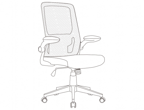 Silla Qconnect oficina alba malla base de metal alt max 1110 anc KF14194 , blanco gris, imagen 2 mini