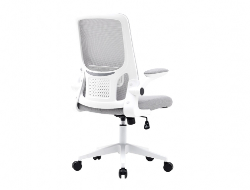 Silla Qconnect oficina alba malla base de metal alt max 1110 anc KF14194 , blanco gris, imagen 4 mini