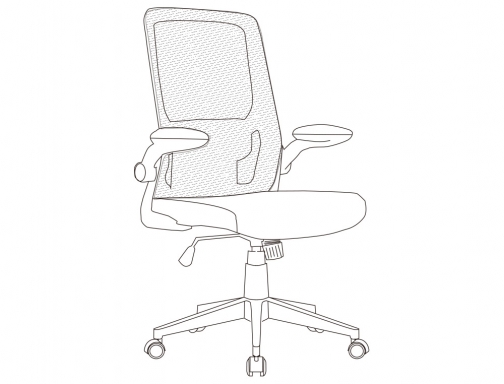 Silla Qconnect oficina alba malla base de metal alt max 1110 anc KF14195 , blanco, imagen 2 mini